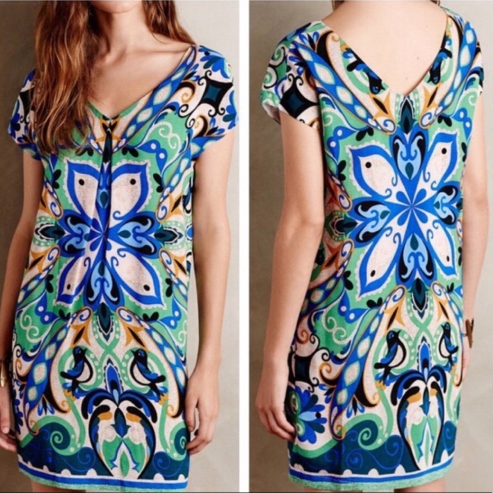 Maeve for Anthropologie Folksong Bird Shift Dress